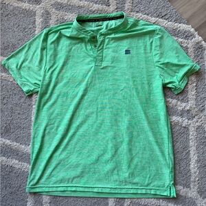 Men’s Short-Sleeve Henley Polo — Green